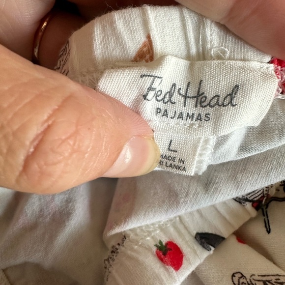 BedHead Pajama pants in That’s Amore fun Italian print, size large - Picture 7 of 7